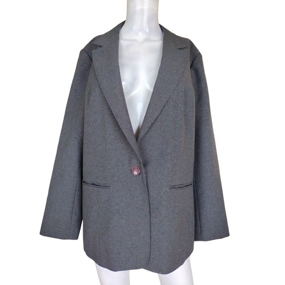 Vintage Levi Strauss & Co Classic Gray Women's‎ 38 Long-Sleeve Lined Blazer